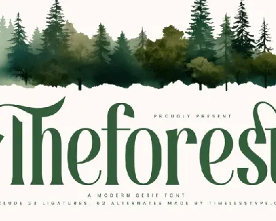 Theforest Serif font