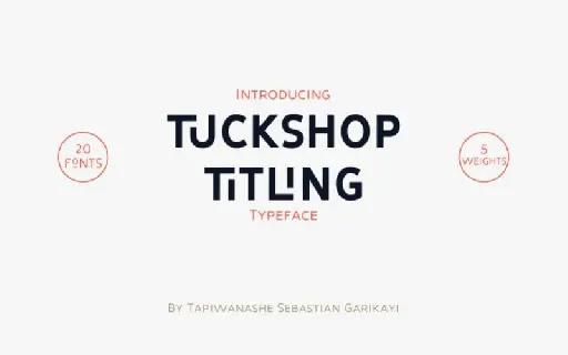 Tuckshop Titling font