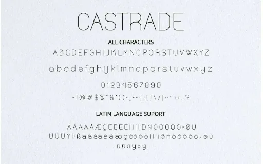 Castrade font