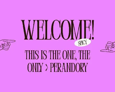 Perandory font