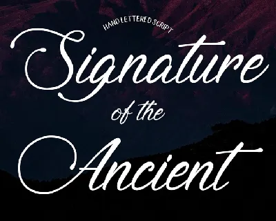 Signature of the Ancient font