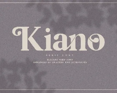 Kiano Free Serif font