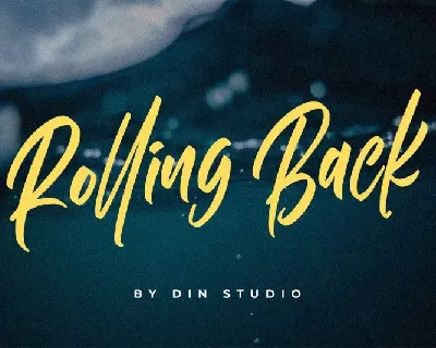 Rolling Back Script font