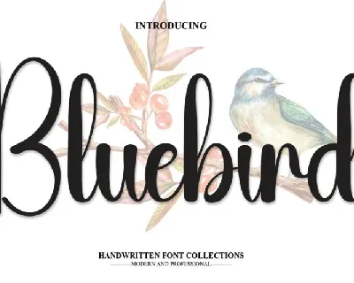 Bluebird Script font