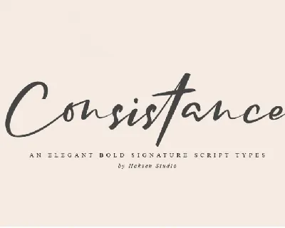 Consistance Bold Signature Script font