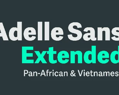 Adelle Sans Extended font