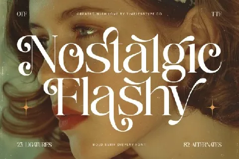 Nostalgic Flashy Serif font