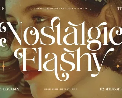 Nostalgic Flashy Serif font