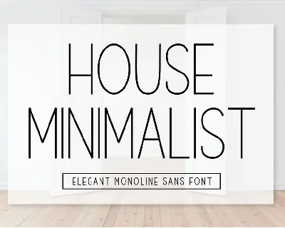 House Minimalist font