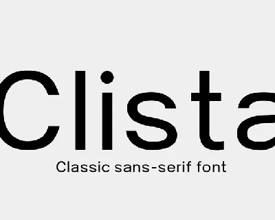 Clista font