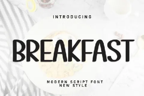 Breakfast Display font