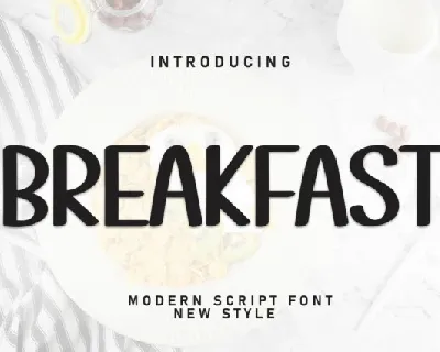 Breakfast Display font