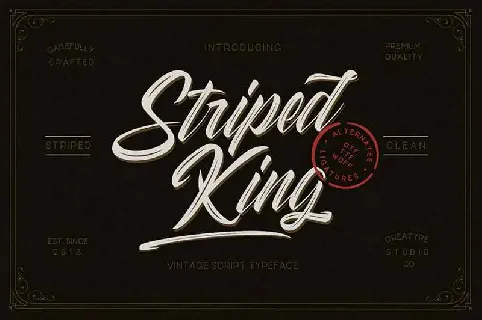 Striped King Free Download font