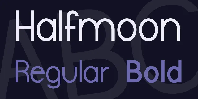 Halfmoon font