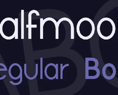 Halfmoon font