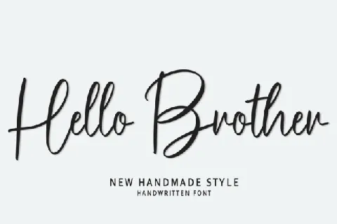 Hello Brother Script font