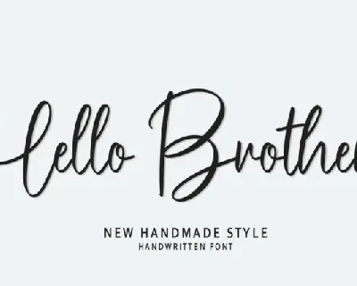 Hello Brother Script font