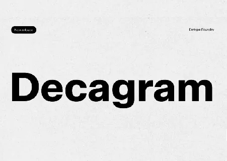 Decagram Family font