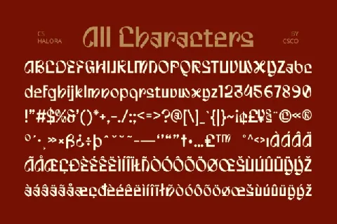 CS Halora font