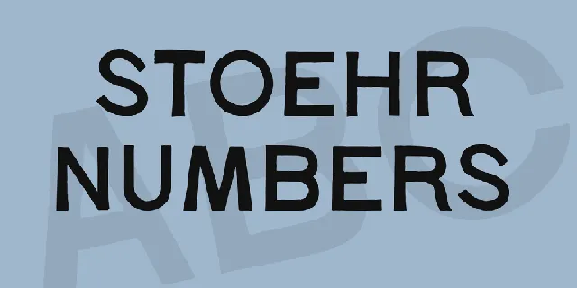 Stoehr numbers font