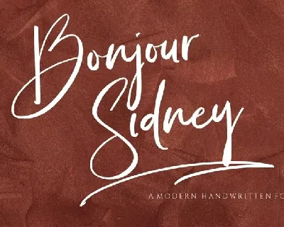 Bonjour Sydney font