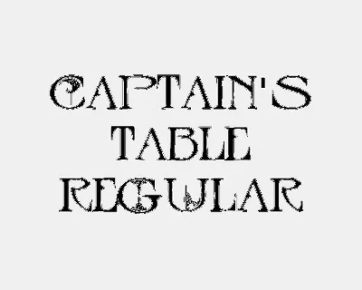 Captain’s Table font