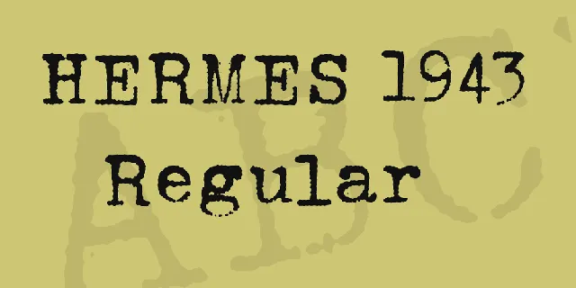 HERMES 1943 font