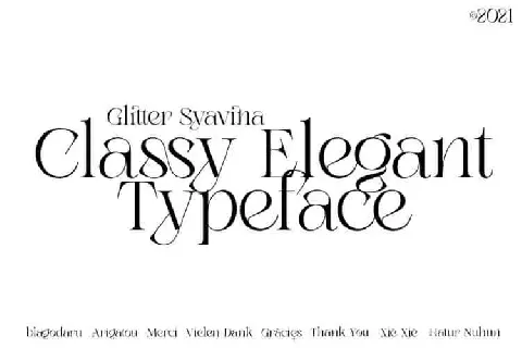 Glitther Syavina Serif font