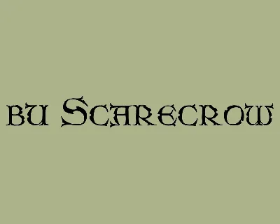 Bu Scarecrow font