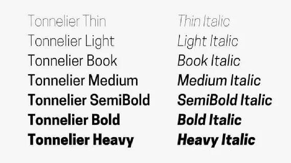 Tonnelier font