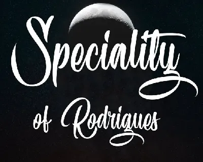 Speciality of Rodrigues font