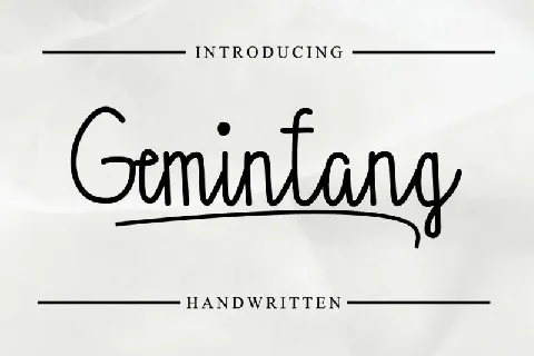 Gemintang Script font