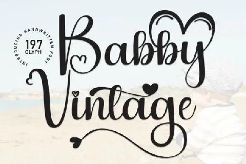 Baby Vintage Script Typeface font
