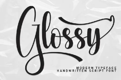 Glossy Script font
