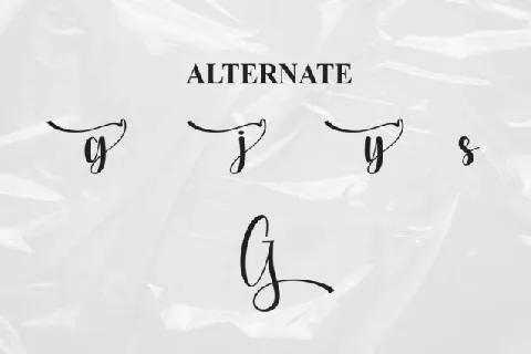 Glossy Script font