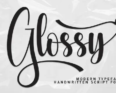 Glossy Script font