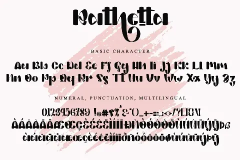 Rathetta font