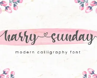 Harry Sunday Calligraphy font