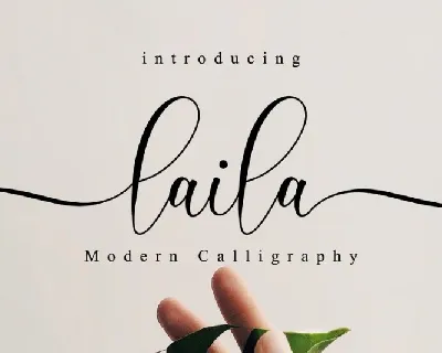 Laila Modern Calligraphy font