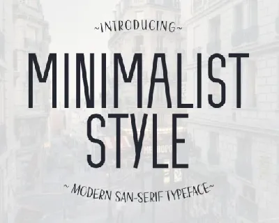 Minimalist Style font