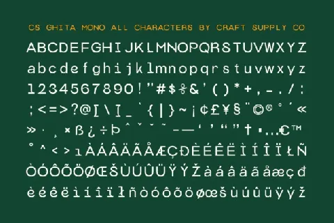 CS Ghita Mono font