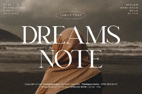 Dreams Note Demo font