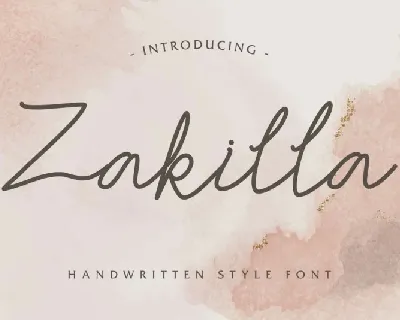 Zakilla Handwritting font