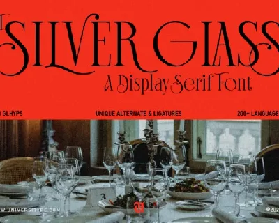 Ut Silver Glass font