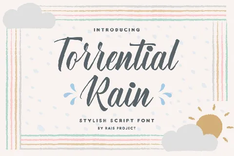 Torrential Rain font