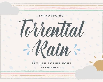Torrential Rain font