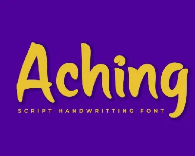 Aching font