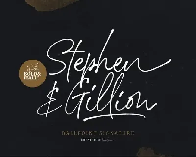 Stephen Gillion Script font