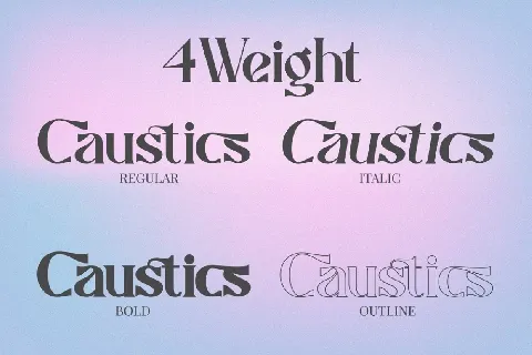 Caustics font