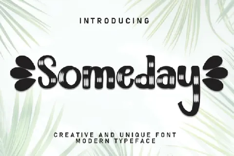 Someday Display font